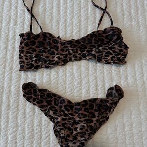 Indah Leopard Print Bikini - Brown & Black